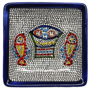 'Tabgha' Mosaic Armenian Ceramic Snack Dish from Jerusalem