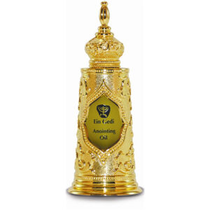 Gold Torah Scroll Bottle 'Light of Jerusalem' Anointing Oil from Israel