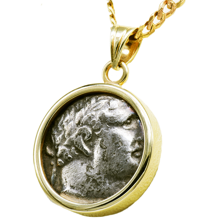 1/2 Shekel of Tyre' New Testament Temple Tax Coin in 14k Gold Pendant