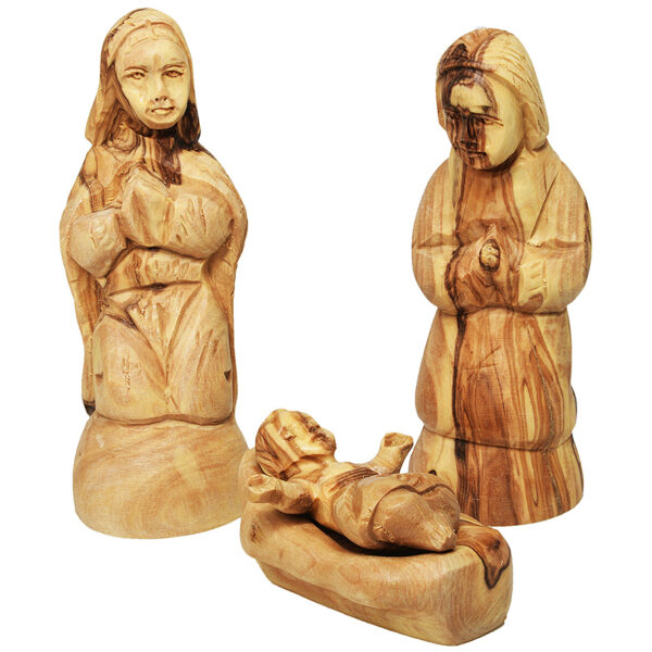 Nativity Creche 'Holy Family' Olive Wood - Made in Bethlehem