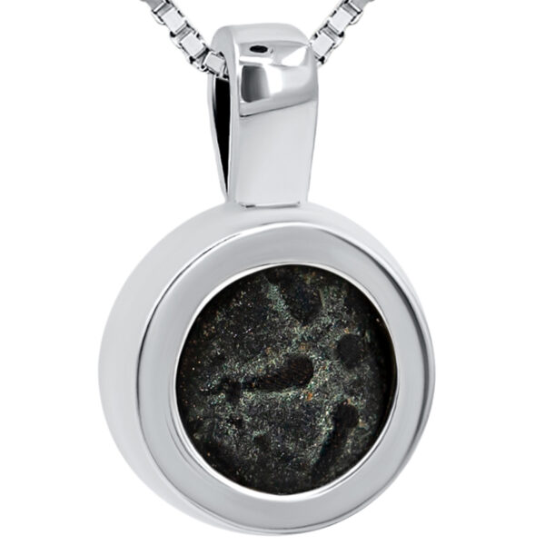 Jesus Parable "Widow's Mite" Coin in 925 Silver Pendant