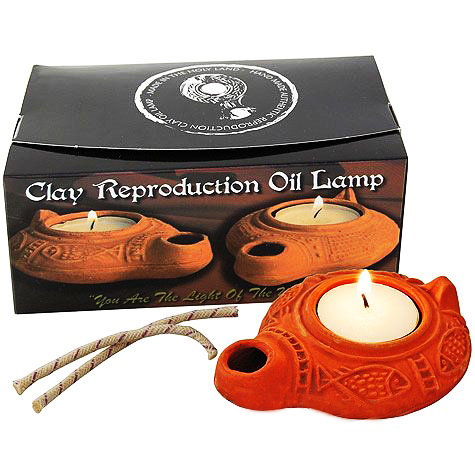 Clay Oil Lamp - Made in Jerusalem - Jesus Time Replica kit