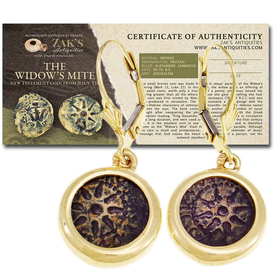 Certificate of Authenticity for the Widow’s Mite jewelry
