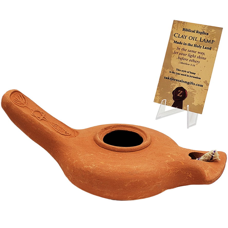 Grafted In – Messianic clay oil lamp from Israel