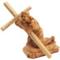 Jesus Carrying The Cross - Olive Wood Statue by Olivart - 7