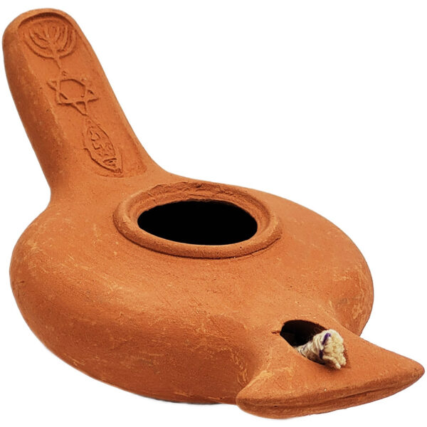 Messianic clay oil lamp from Jerusalem