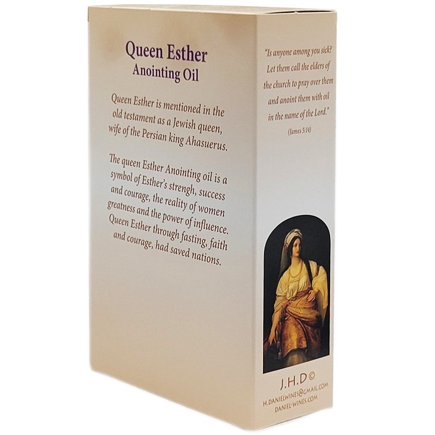 Queen Esther Anointing Oil for the Church | Made in Israel – 100ml (side package)