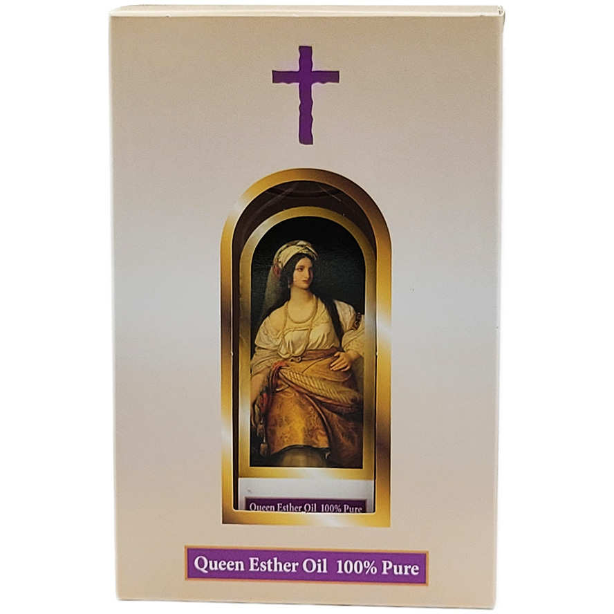 Queen Esther Anointing Oil for the Church | Made in Israel – 100ml (front package)