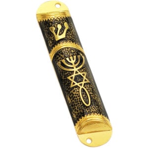 'One New Man' Grafted in Mezuzah with Printed Parchment - Brown 4"