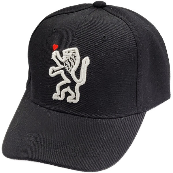 Lion of Judah 'Jerusalem' Emblem with ❤️ Baseball Cap in Black