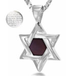 Nano 'Bible Inside' Sterling Silver Star of David Necklace - Made in Israel