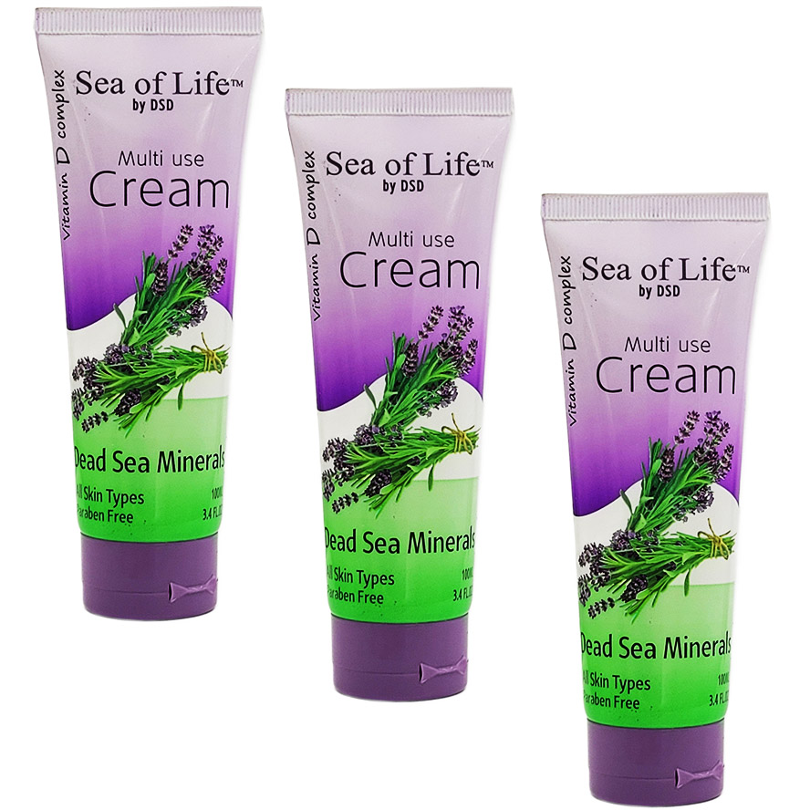 Dead Sea Mineral 'All Purpose Cream' Triple Value Pack by Sea of Life - Made in Israel