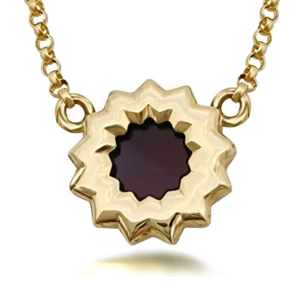 14k Gold ‘Flower of GOD’ Necklace with Nano ‘Bible Inside’ – Made in Israel - detail