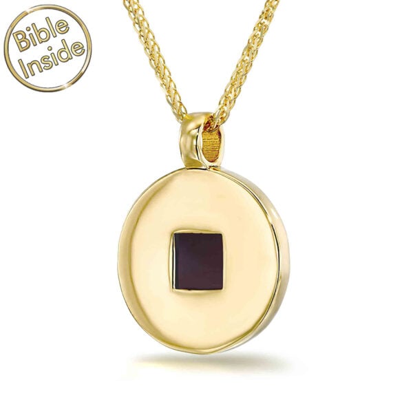 Nano Bible inside a 14k Gold 'Circle' Necklace - Made in Israel