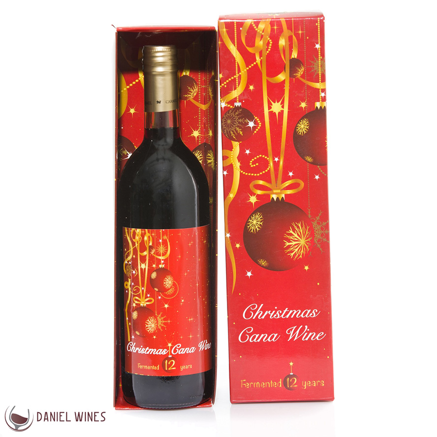 Christmas Cana Wine - 12 Years Old Sweet Red Wine - Made in Israel - 750ml