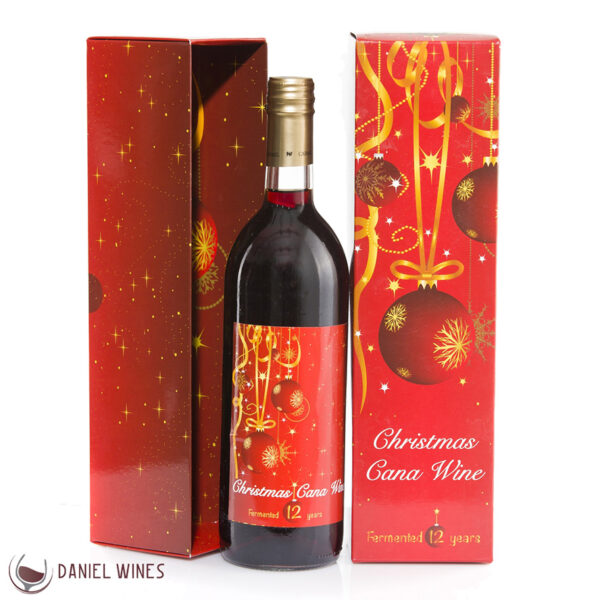 Christmas Cana Wine - 12 Years Old Sweet Red Wine - Made in the Holy Land - 750ml