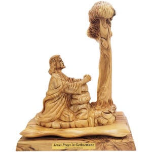 'Jesus Pray in Gethsemane' Olive Wood Ornament - Made in Israel 11"