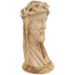 Jesus Wearing a Crown of Thorns - Olive Wood Carving - Made in the Holy Land - angle view