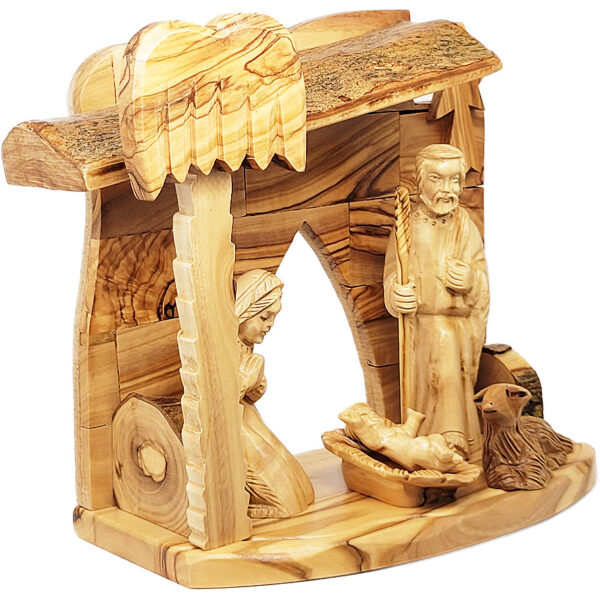 Wooden Nativity Scene from Israel - Quality Craftsmanship - 7"