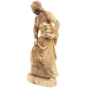 Ruth Gathering Barley - Olive Wood Statue - Made in Israel (right side)