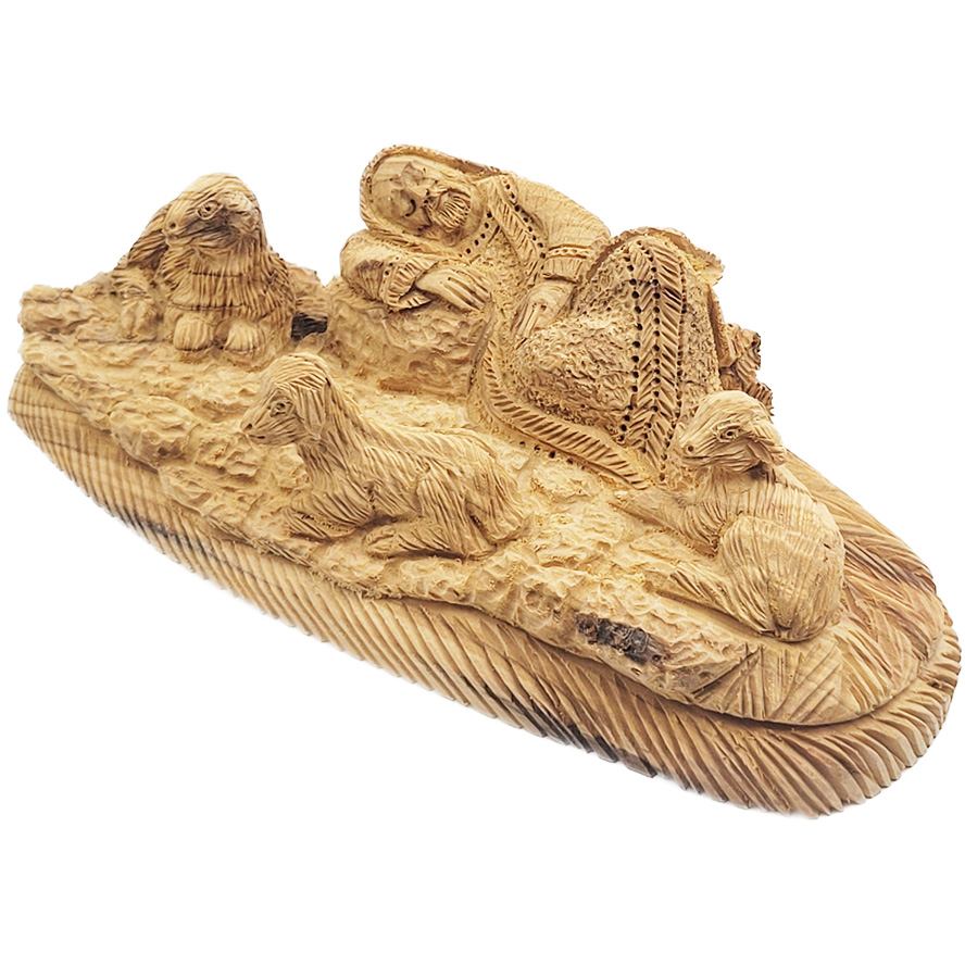 ‘Jacob’s Dream at Bethel’ Olive Wood Ornament – Made in Israel – 8″