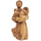 Faceless Angel Playing the Harp - Olive Wood Carving - Made in Israel - 8