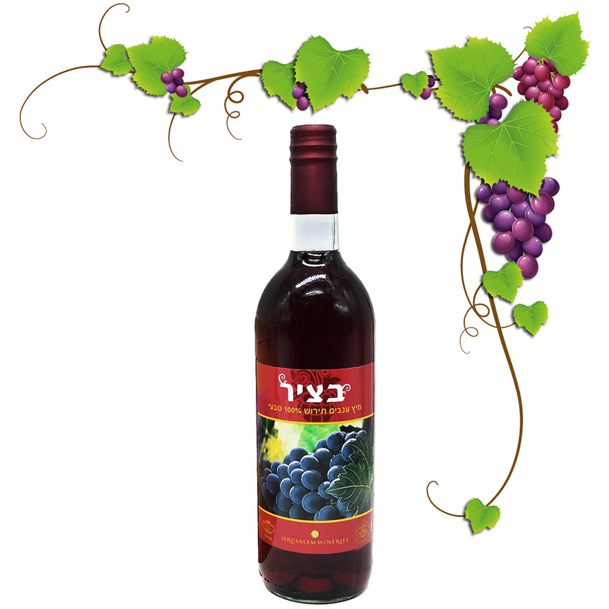 Jerusalem Grape Juice - Made from the Grape Vines around Jerusalem - 750ml