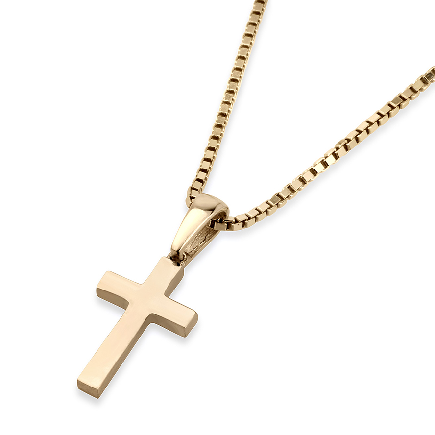 14k Gold Cross Necklace from 'Marina Jewelry' - Made in Israel