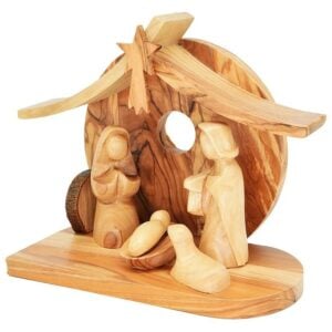 Olive Wood Creche Tent Nativity - Made in Bethlehem