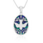Descending Dove - Sterling Silver Necklace with Solomon Stone - Made in Israel by Marina Jewelry