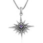 Star of Bethlehem Sterling Silver Necklace with Amethyst - Made in Israel by Marina Jewelry