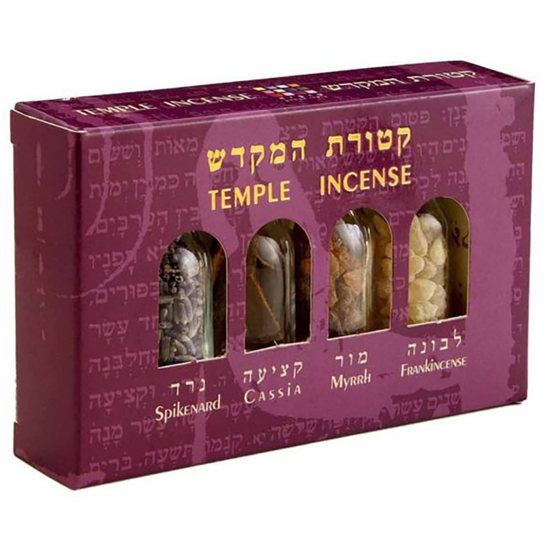 The Jerusalem Temple Incense Components – Four Jar Set – Made in Israel