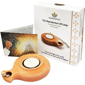 Clay Reproduction Oil Lamp - Used at the Time of Jesus - Made in Israel