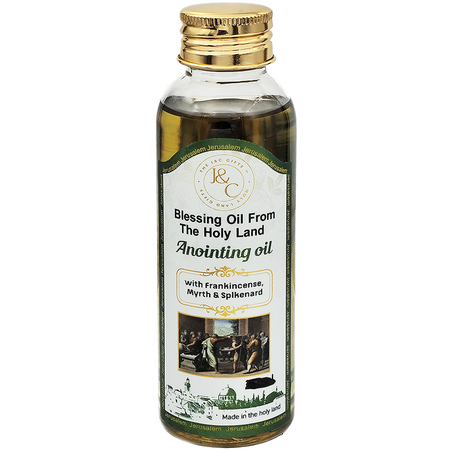 100ml / 3.38 FL. Oz Frankincense, Myrrh & Spikenard Anointing Oil – Healing Prayer Oil from Israel