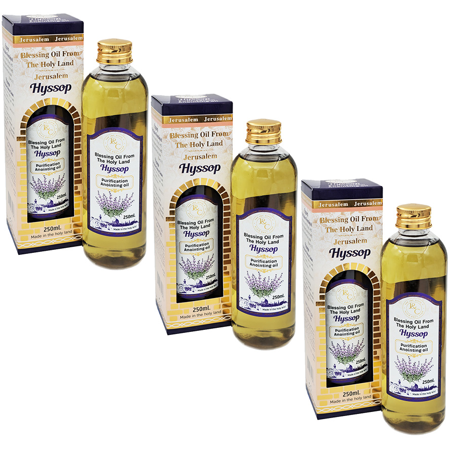 Triple Pack Discounted 250ml Hyssop Anointing Oil – Ministry Oil from Israel