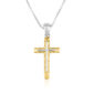 Radiant Cross Necklace - Sterling Silver & Gold Plated