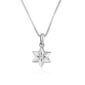 Star of David Pendant with Radiant Zircon Center - Made in Israel