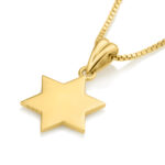 Reverse side - 'Chai' inside a Star of David in 14k Gold
