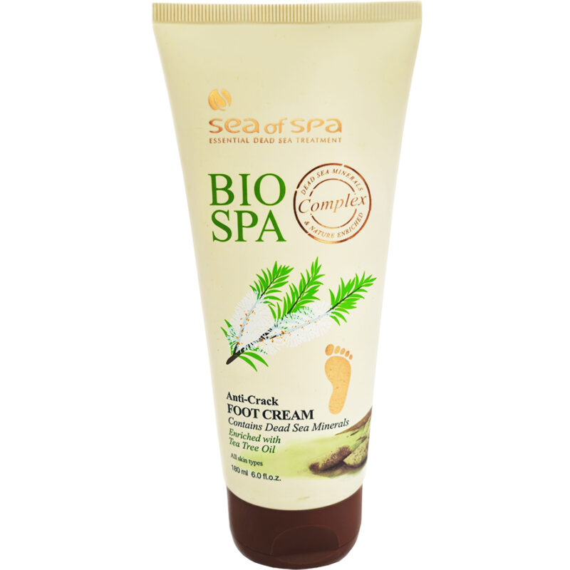 Foot Cream with Dead Sea Minerals - Anti-Crack - Tea Tree Oil - Made in Israel - Size: 180ml